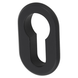 Hoppe Mini Rose Escutcheon - 28 x 46mm - Euro - Matt Black - Pair