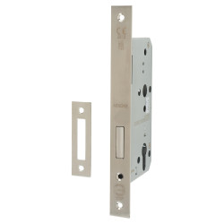 Arrone AR812 DIN Deadlock - 88mm Case - 60mm Backset - Square - Satin Stainless Steel