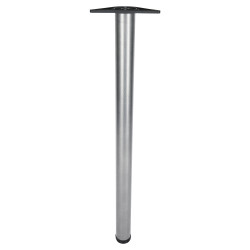 Rothley Round Adjustable Worktop Support Breakfast Bar Table Leg - 60 x 870mm - Pewter