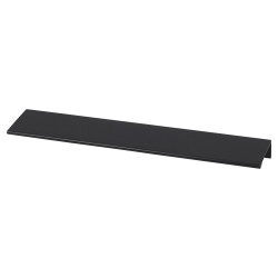 Touchpoint Serva Lipped Edge Cabinet Pull Handle - 256mm Centres - Black