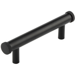 Hoxton by Frelan Wenlock 15mm Knurled T-Bar Cabinet Pull Handle - 96mm c/c - Black