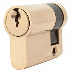 Touchpoint 5 Pin 41mm Euro Single Cylinder - 30 + 11mm - Polished Brass - Keyed to Differ