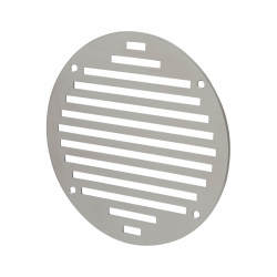 Altro Circular Slotted Vent - 152 x 152mm - 6212mm² Free Air Flow - Polished Stainless Steel