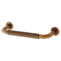 Altro Crewe 10mm Reeded D-Bar Cabinet Pull Handle - 96mm Centres - Antique Brass