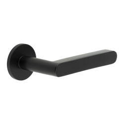 CRES by Frelan Black Unsprung Fire Rated Door Handles on Round Rose - CR-101 Range