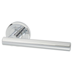Serozzetta by Carlisle Brass Polished Chrome Door Handles on Round Rose - Philadelphia Range