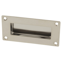 Altro Rectangular Flush Cabinet Pull Handle - 102 x 51mm - Polished Stainless Steel