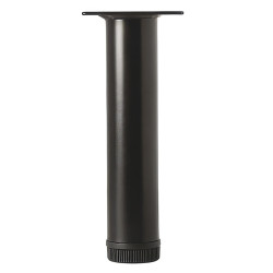 Rothley Round Adjustable Cabinet Furniture Leg - 32 x 700mm - Black