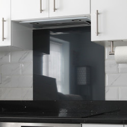 Altro Aluminium Kitchen Splashback - 900 x 750mm - Gloss Anthracite Grey