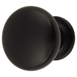 Altro Domed Round Cabinet Knob - 25mm Diameter - Matt Black