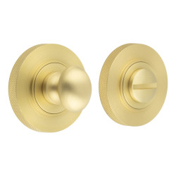 Burlington by Frelan Inner 1 Turn & Release with Knurled Rose - 47mm Diameter - Satin Brass