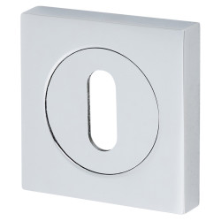 Serozzetta by Carlisle Brass Square Escutcheon - 50 x 50mm - Keyhole - Polished Chrome