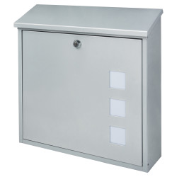 Burg Wachter Aire Postbox - 370 x 364 x 114mm - Silver