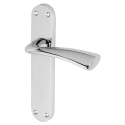 Altro Polished Chrome Latch Door Handles - Verona Range - 182 x 39mm