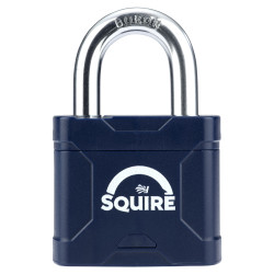 Squire Stronglock Plus 45 Laminated Steel Open Shackle Padlock - 48mm Body - 19 x 20.5mm Shackle - Blue