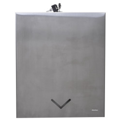 Metlex Kepler Wall Mounted Lockable Paper Towel Dispenser - 280 x 112 x 325mm - Brushed Stainless Steel