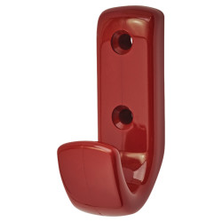 Hoppe AR618 Nylon Single Coat Hook Face Fix - 62 x 20 x 35mm - Rouge Red