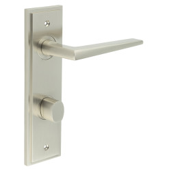 Burlington by Frelan Satin Nickel Fire Rated DIN Bathroom Door Handles - Mayfair - Inner 2- 200 x 55mm