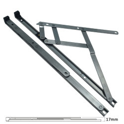 uPVC/Timber Standard Window Friction Stay Hinge - 17mm Stack - 16"/400mm - Top Hung - Pair