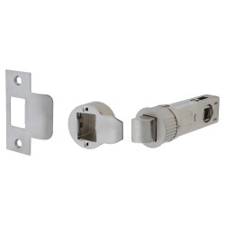 Altro Quick Latch Passage Tubular Latch - 71mm Case - 57mm Backset - Round - Satin Nickel
