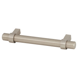 Altro 14mm Collared T-Bar Cabinet Pull Handle - 192mm Centres - Satin Stainless Steel