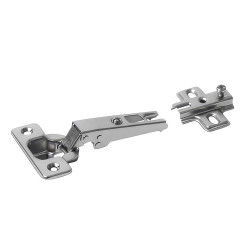 Klug Slide-On Cabinet Hinge - 95° - Overlay - Zinc Plated - Pack of 100 Pairs