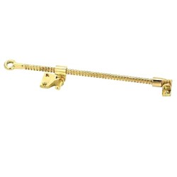 Altro Screw Jack Skylight Stay - 300mm Length - 250mm Throw - Polished Brass
