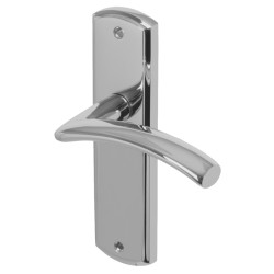 Heritage Brass by M Marcus Polished Chrome Latch Door Handles - Centaur Range - 189 x 48mm