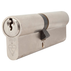 Yale 1 Star 6 Pin Kitemarked 105mm Euro Double Cylinder - 45 + 60mm - Pol Nickel - Keyed to Differ