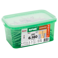 SPAX T-Star Plus Torx Washer Head Wood Screws - 6.0 x 160mm - WIROX Zinc Plated - Pack of 200