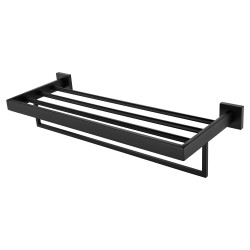 Altro Modern Towel Shelf - 600 x 130 x 220mm - Matt Black