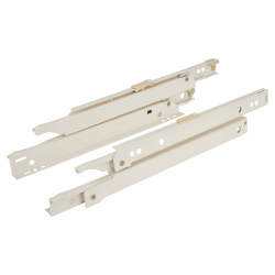 Blum Standard Euro Drawer Runner - Single Extension - 400mm Length - 25kg - Cream