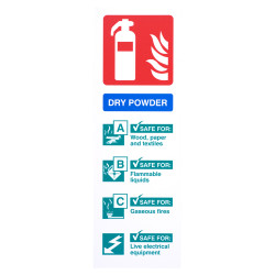 Altro Dry Powder Extinguisher Sign - 100 x 300mm - Rigid Plastic