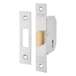 Touchpoint Contract 3 Lever Deadlock - 64mm Case - 44mm Backset - Polished Nickel