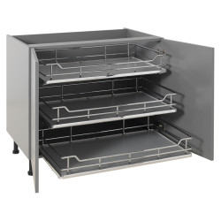 25kg Single Tray Soft Close Pull Out Organiser - Cabinet Width 900mm