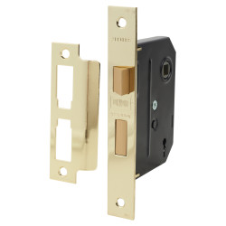 UNION 2295 2 Lever Sashlock - 76mm Case - 57mm Backset - Polished Brass