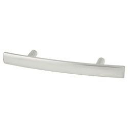 Altro 14mm Curved T-Bar Cabinet Pull Handle - 128mm Centres - Satin Chrome