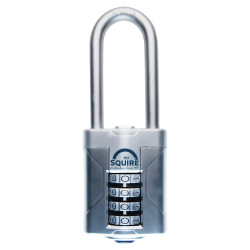 Squire VULCAN COMBI 50/2.5 Combination Long Shackle Padlock - 50mm Body - 63 x 22.6mm Shackle - Blue