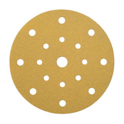 Mirka Gold Sanding Disc 17 Hole - 150mm Diameter - Grit 180 - Pack of 100