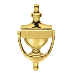 Altro Victorian Plain Edge Urn Door Knocker - 165 x 75mm - Polished Brass