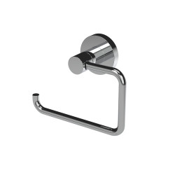 Fitzroy of London Style Round Hook Toilet Roll Holder - 80 x 130 x 50mm - Polished Chrome