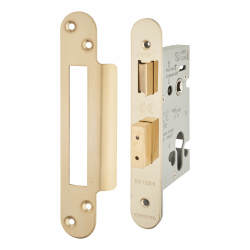 Altro Architectural Euro Profile Sashlock - 65mm Case - 44mm Backset - Radius - PVD Brass