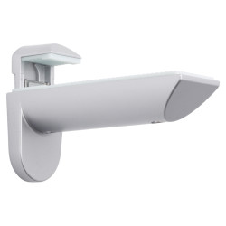 Decorative Adjustable Shelf Bracket - 8-40mm Shelf Thickness - Brushed Aluminium
