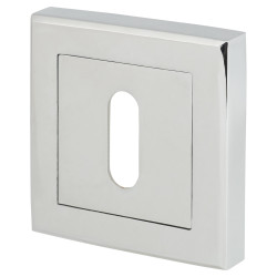Altro Square Escutcheon - 52 x 52mm - Keyhole - Polished Chrome