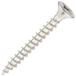 SiDAX Pozi Countersunk Wood Screws - 3.5 x 30mm - A2 Stainless Steel - Pack of 200