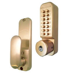 Borg BL2701 Antimicrobial Easicode Pro Code Lock and Latch with Key Override - Cu Shield - Copper