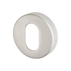 Touchpoint Puma Escutcheon - 53mm Diameter - Oval - Satin Aluminium