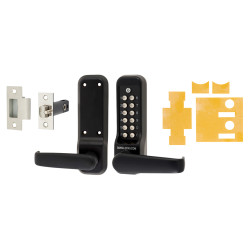 Borg BL7001 EC Pro Marine Grade Heavy Duty Push Button Code Lock and Latch with Intumescent - Black