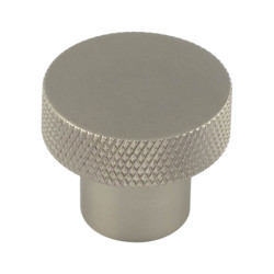 Hoxton by Frelan Wenlock Knurled Round Cabinet Knob - 30mm Diameter - Satin Nickel