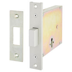 Fire Brigade FB2 Mortice Deadlock - 103mm Case - 51mm Backset - Silver